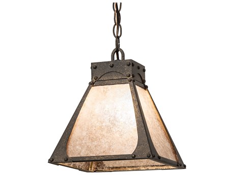 Meyda Ferro 1-Light Steel Glass Mini Pendant