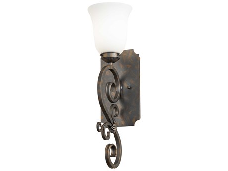 Meyda Thierry 1-Light Black Glass Wall Sconce