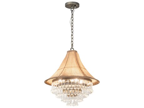 Meyda Mosier 4-Light Antique Brass Crystal Tiered Pendant