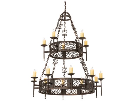 Meyda Toscano 15-Light Brown Candelabra Chandelier