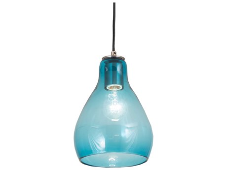 Meyda 1-Light Silver Glass Bell Mini Pendant