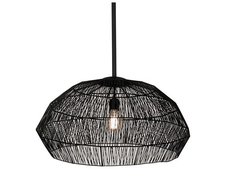 Meyda 1-Light Black LED Dome Pendant