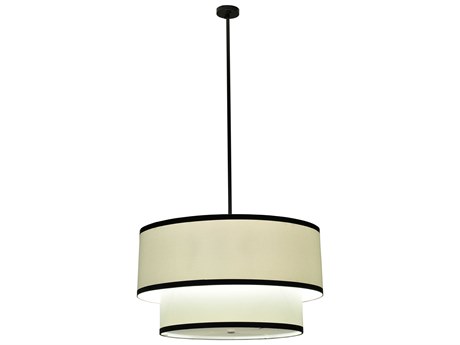 Meyda Cilindro 3-Light Craftsman Brown Tiered Pendant