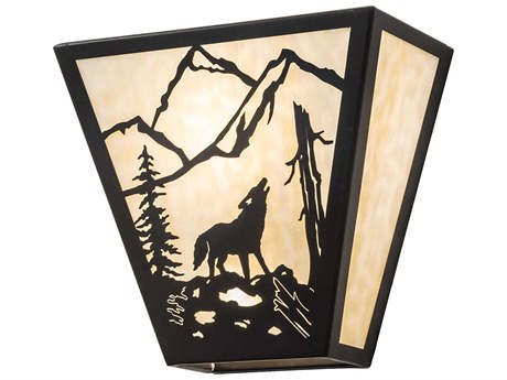 Meyda 2-Light Timeless Bronze Glass Wall Sconce