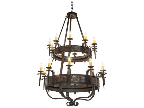 Meyda Costello 20-Light Oil Rubbed Bronze Candelabra Tiered Chandelier