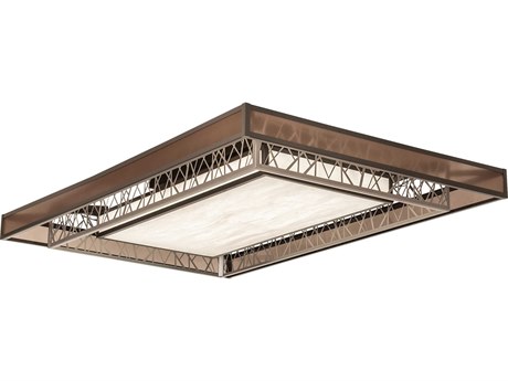 Meyda Quadrato Nickel Timeless Bronze LED Flush Mount