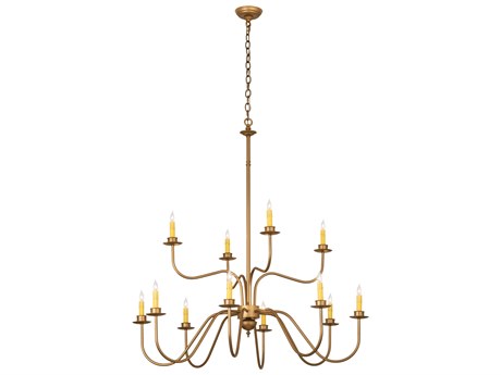 Meyda 12-Light Gold Chandelier