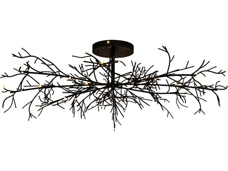 Meyda Thicket Black LED Semi Flush Mount