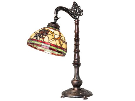 Meyda Pinecone Mahogany Bronze Desk Lamp