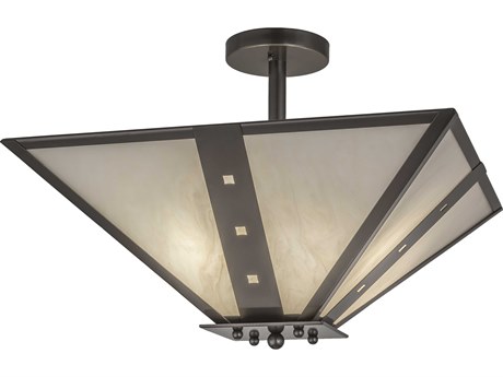 Meyda Zandra 4-Light Bronze Semi Flush Mount