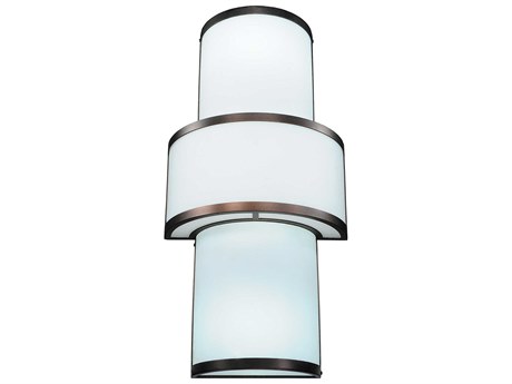 Meyda Jayne 4-Light Mahogany Bronze White Wall Sconce