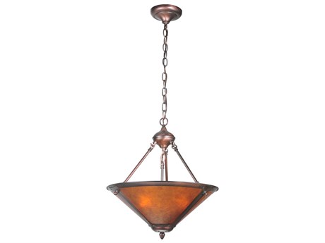 Meyda Sutter 3-Light Bronze Glass Pendant