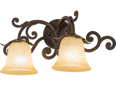 Meyda Christiana 2-Light Brown Glass Wall Sconce