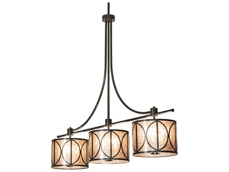 Meyda 9 3-Light Timeless Bronze Drum Island Pendant