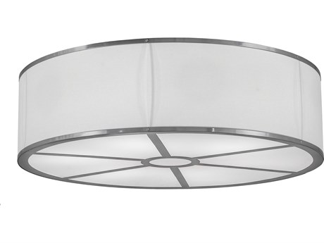 Meyda Cilindro 6-Light Chrome Drum Flush Mount