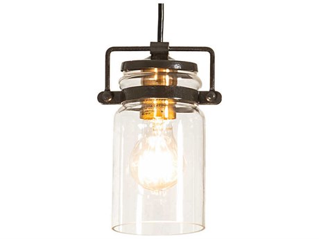Meyda 1-Light Timeless Bronze Glass Cylinder Mini Pendant