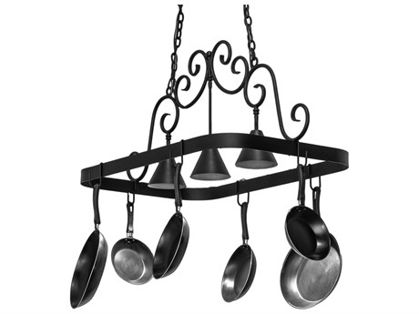 Meyda Elana 3-Light Black Island Pendant