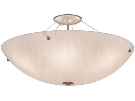 Meyda Cypola 6-Light Nickel Bowl Semi Flush Mount
