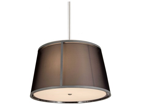 Meyda Cilindro 3-Light Black Drum Pendant