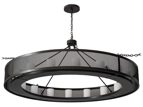 Meyda Loxley 16-Light6-Light Timeless Bronze Cylinder Chandelier