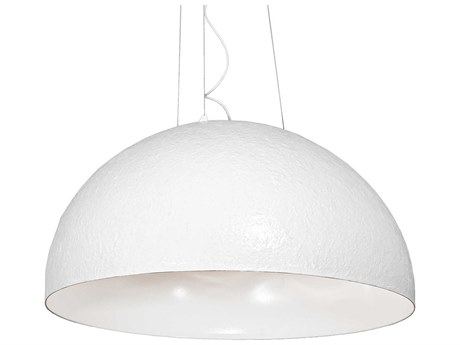 Meyda Gravity 1-Light White Dome Pendant