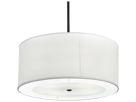 Meyda Cilindro 4-Light Black Drum Pendant
