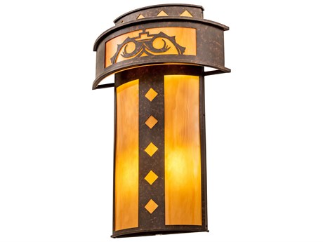 Meyda 4-Light Rust Copper Brown Wall Sconce