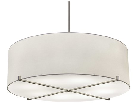 Meyda Cilindro 8-Light Nickel Drum Pendant