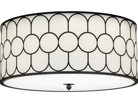 Meyda Cilindro Black LED Drum Flush Mount