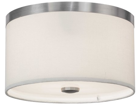 Meyda Cilindro 2-Light Nickel Flush Mount