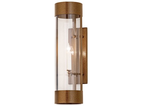 Meyda 1-Light Clear Gold Glass Wall Sconce