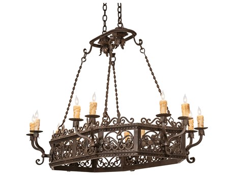 Meyda 12-Light Oil Rubbed Bronze Candelabra Chandelier
