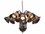 Meyda Stained Glass Pond Lily 24" Wide 12-Light Mahogany Bronze Tiffany Bell Chandelier  MY251574