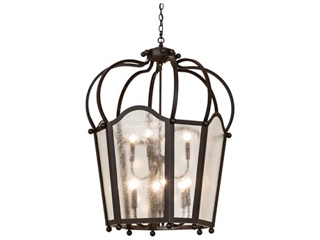 Meyda Citadel 10-Light Oil Rubbed Bronze Glass Candelabra Tiered Chandelier