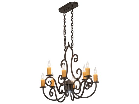 Meyda Clifton 8 1-Light Oil Rubbed Bronze Candelabra Chandelier