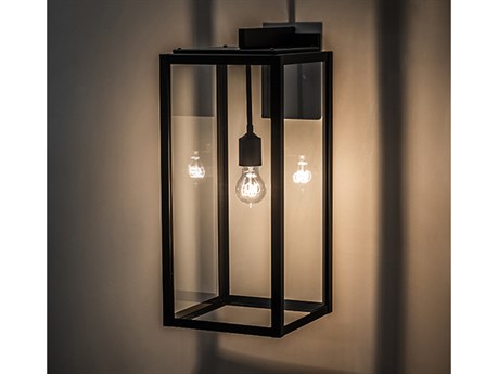 Meyda Black / Clear 1 - Light Outdoor Wall Light