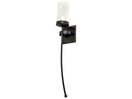 Meyda Bechar 1-Light Black Glass Wall Sconce