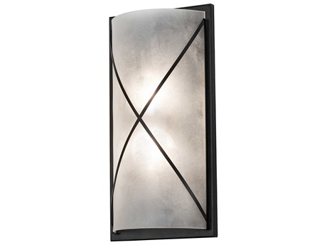 Meyda 2-Light Textured Black LED Wall Sconce