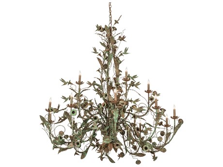 Meyda Le Printemps 15-Light Green Chandelier