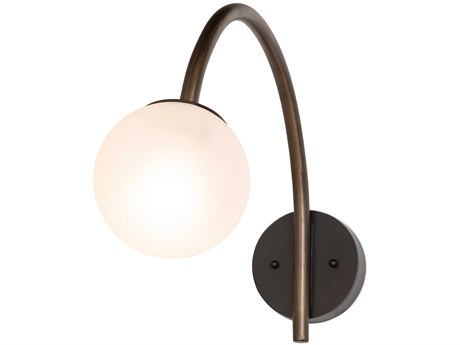 Meyda Bola 1-Light Antique Copper Glass LED Wall Sconce