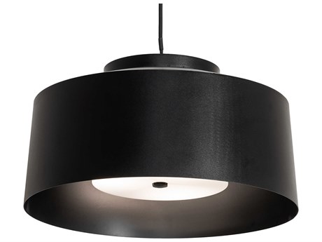 Meyda Cilindro 3-Light Solar Black Drum Pendant