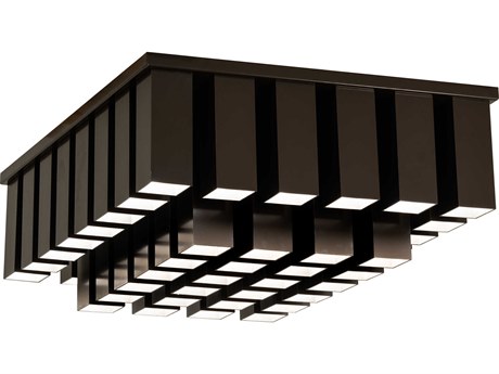 Meyda 48-Light Bronze LED Geometric Semi Flush Mount