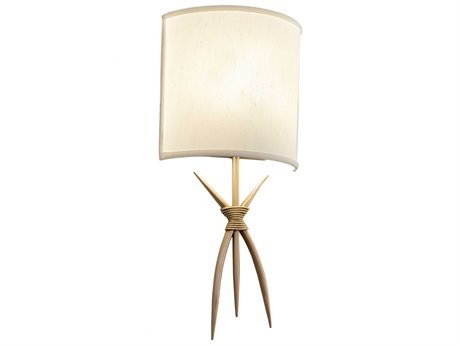 Meyda 1-Light Beige White Silver Brown LED Wall Sconce