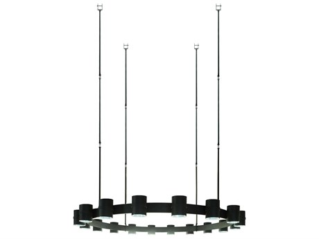 Meyda 18-Light8-Light Black Glass Round Pendant