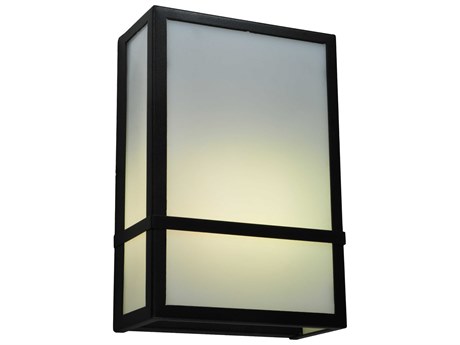 Meyda 2-Light Black Glass Wall Sconce
