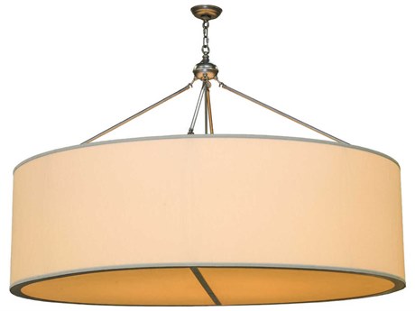 Meyda Cilindro 8-Light Nickel Drum Pendant