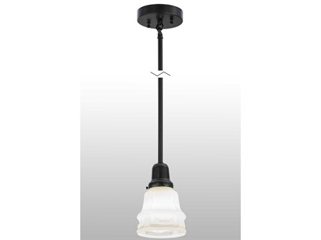 Meyda Revival Garland 1-Light Craftsman Brown Glass Bell Mini Pendant