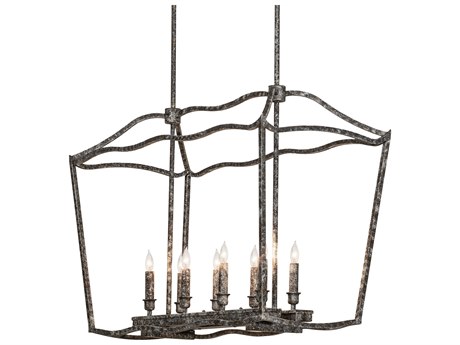 Meyda Kitzi 8-Light Grey Island Pendant
