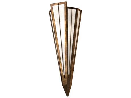 Meyda Brum 1-Light Antique Copper Glass Wall Sconce