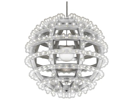 Meyda 277-Light Sparkle Silver LED Geometric Pendant